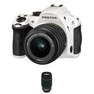 Pentax K-30 Digital Camera with 18-55mm AL and 55-300mm Lens Kit - White