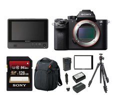 Sony Alpha a7SII Mirrorless Digital Camera (Body Only) with Clip On LCD Monitor &amp; Accessory Bundle N4