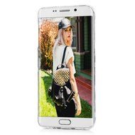 YOKIRIN Galaxy S6 Edge Case, 3D Handmade Luxury Crystal Rhinestone with TWO Cute Hairy Ice... N18