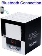 Boytone BT-83CR Portable FM Radio Alarm Clock Wireless Bluetooth 4.1 Speaker, 3-Way Night Light Touch Lamp, Built&ndash;in... N4