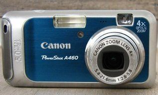 PowerShot A460 5.0 MP 4X Optical Zoom Digital Camera (Blue/Silver) N3