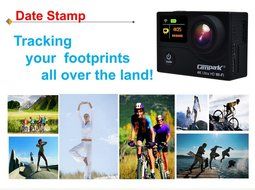 Campark Sports Action Camera-dual Screen, 4k 25fps, 1080p 60fps,wifi,waterproof RF Remote Control,Color Pacakage... N9