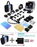 Campark Sports Action Camera-dual Screen, 4k 25fps, 1080p 60fps,wifi,waterproof RF Remote Control,Color Pacakage... N11