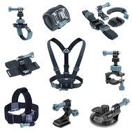 9-in-1 Professional Action Mount Bundle Kit by USA Gear - Works With GoPro HERO4 , Sony 4K Action Camera FDR-X1000V... N4