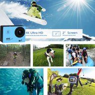 Pantan Ultra 4K Wifi Waterproof Sports Action Camera with Romote Control, 2.0&quot; LCD Recorder Marine Diving Video... N6