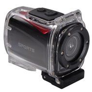 1.3MP Image Sensor 1080P HD 0.39&quot; LCD 90-Degree Wide Angle Lens Sports Action Video Camcorder - Black + Red N4
