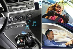 Mini Bluetooth Receiver Speaker / Car Kit, Portable Wireless Audio Adapter 3.5 mm AUX Cord Stereo Output Microphone... N8
