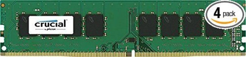 CRUCIAL 32GB Kit (8GBx4) DDR4 2133 MT/s (PC4-17000) CL15 DR x8 Unbuffered DIMM 288pin / CT4K8G4DFD8213 /