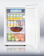 Summit CM411LBI 20" Medically Approved Compact Refrigerator with 4.1 cu. ft. Capacity Ice Cube Manual Defrost...