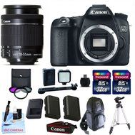 Canon 70D Body Only + Canon 18-55mm IS STM + 2 32GB Transcend SD Memory Cards + LED Video Light + Spare LP E6...