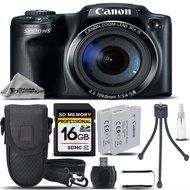 Canon Power Shot SX510 HS Point-and-Shoot Camera + Backup Battery + 16GB Class 10 Memory Card + Card Reader +... N3