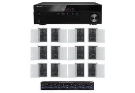 Distributed Home Audio Whole House Sound System- Flush Inwall Speakers for 6 Rooms