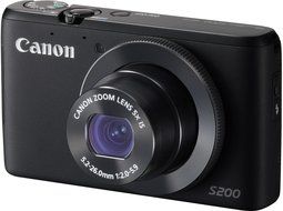 Canon PowerShot S200 - Digital camera - compact - 10.1 Mpix - 5 x optical zoom - Wi-Fi - black N2