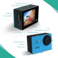 Yuntab Action Camera Sport DV 720P Mini 30-Meter Waterproof 2 inch TFT LCD HD 5MP Helmet Camera Cam Extreme Action... N18