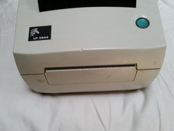 Zebra LP 2844 Direct Thermal Label Printer 203 DPI Serial USB Metal Tear Edge 256KB RAM 512KB Flash N4