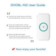 Doosl&reg; Bluetooth Receiver, 2nd Gen Portable Wireless Music Receiver Adapter for Audio Stereo Speaker &amp; Car Kits... N8