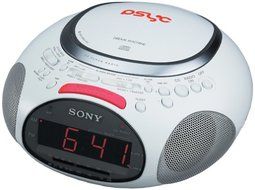 Sony ICF-CD832PS Psyc CD / AM / FM Stereo Clock Radio (White)
