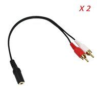 RCA to 3.5MM, VCZHS 2 x RCA Male to 1 x 3.5mm Stereo Female, Y-Cable (Pack of 2) N10