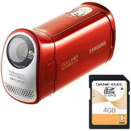 Samsung HMX-T10 Orange Full HD Camcorder with 4 GB SDHC Card, 10x Optical Zoom and 2.7-Inch LCD Screen (HMX-T10ON...