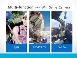 Sticky 120&deg; Wide Angle Lens 720P WIFI SELFIE CAMERA, built-in WIFI, Connect with mobile APP, remote control shot... N5