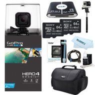 GoPro HERO4 Session Action Camera 10 PCS Kit + 2x Sony 64GB Memory Cards