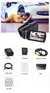 SEREE HDV-601 FHD 1080P Digital Camera Video Recording Camcorder 20MP 16X Digital Zoom 3 Inch HD Screen External... N3