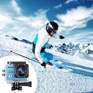 Excelvan Q8 Full HD 4K 1080P Waterproof Sports Action Camera kits with 2.0 Inch WIFI 16MP Accessories (Blue) N19