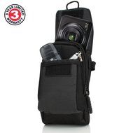 Compact Sports Action Video Camera Case w/ Belt Loop , Adjustable Shoulder Strap &amp; Durable Nylon Exterior by USA... N4