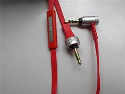 Audio Remote Mic Volume Control Cable Wire Cord for Sony MDR-X10 Headphones Headphone Headset Earphone Color Red N5