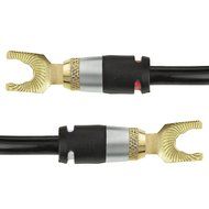 Mediabridge 16AWG ULTRA Series Speaker Cable w/ Dual Gold Plated Spade Tips (25 Feet) - CL2 Rated - High Strand... N3