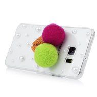 YOKIRIN Galaxy S6 Edge Case, 3D Handmade Luxury Crystal Rhinestone with TWO Cute Hairy Ice... N25