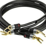 Mediabridge 16AWG ULTRA Series Speaker Cable w/ Dual Gold Plated Spade Tips (25 Feet) - CL2 Rated - High Strand... N5