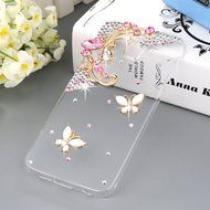YOKIRIN Galaxy S6 Edge Case, 3D Handmade Luxury Crystal Rhinestone with TWO Cute Hairy Ice... N27