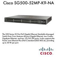 CISCO 52PORT GIGABIT MAX POE+ STACKABLE MANAGED SWITCH / SG500-52MP-K9-NA /