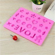 SNW DIY Baking Mold Silicone Cake Mold Chocolate Ice Lattice Mold LOVE N4