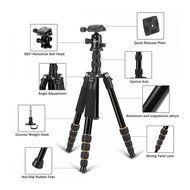 Q666 Portable Professional Tripod&amp;Ball Head Compact Travel for Canon DSLR Camera N4