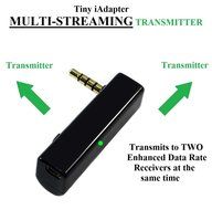 KOKKIA iSplitter_X2_Ysplitter: Stream up to 4 persons with 2 iSplitter Bluetooth Multi-Stream Stereo Transmitters... N2