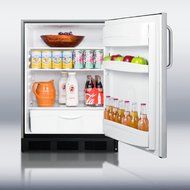 Summit FF6B7CSS 5.5 cu. ft. Compact Refrigerator with Built-In or Freestanding Capability Automatic Defrost Adjustable... N2