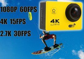 Ultra HD 4K WIFI Sport Action Camera 4K 30fps Diving 30m Waterproof DV Camcorder 170 Degree Wide Angle 2 inch... N6