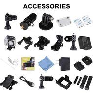 1080P 4K Ultra HD Sports Camera, 2.0 Inch 170 Degree Ultra-Wide Angle Lens Waterproof Sports Action Camera Diving... N4