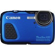 Canon, Powershot D30 Digital Camera Compact 12.1 Mpix 5 X Optical Zoom Underwater Up To 82 Ft Blue "Product Category...