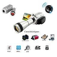 G-Anica Compact Camera HD Camcorder DVR 720p - (3 Screen, 8x Zoom, 720P HD Recording) Video Camera, Silver N4