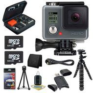 GoPro HERO Action Camera + 64GB microSDXC Class 10 Memory Card + Micro HDMI Cable + Custom GoPro Case for GoPro... N2