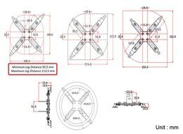Elite Screens 12" Wall and Ceiling Hanging L-Brackets for Manual/Spectrum/VMAX2 series, Black... N14