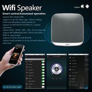 FDY Wall Mounted Home WiFi Smart App WIFI Bluetooth Workable Speaker Home Smart Wifi Stereo-White N5