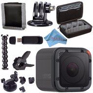GoPro HERO5 Session CHDHS-501 + GoPro Suction Cup Mount + GoPro Jaws Flex Clamp + Custom GoPro Case for GoPro...