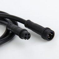2pcs 50cm Waterproof LED Lamp 4 Cores Male/Female Plug Cables Wire N2