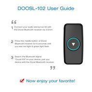 Doosl&reg; Bluetooth Receiver, 2nd Gen Portable Wireless Music Receiver Adapter for Audio Stereo Speaker &amp; Car Kits... N12