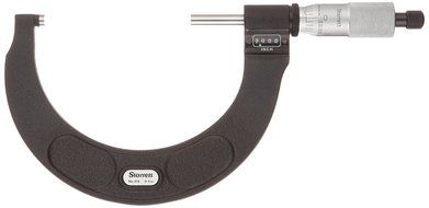 Starrett Digital Outside Micrometer, Ratchet Stop, Lock Nut, Inch