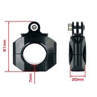 Rec-mounts&trade; Bike Bar Mount (22.2mm/25.4mm/26.0mm) (Rec-b21-gp(SB) for Gopro&reg; Camera